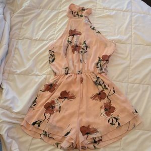 Fashion Nova Pink Floral Romper
